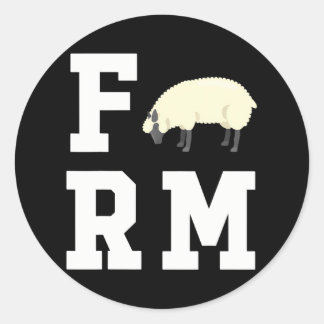 I Love My Sheep Lamb Lover Farm Classic Round Sticker