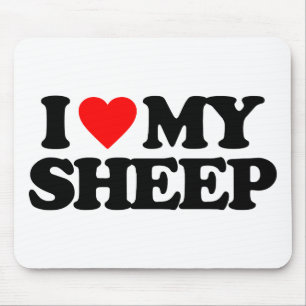 I LOVE MY SHEEP MOUSE PAD