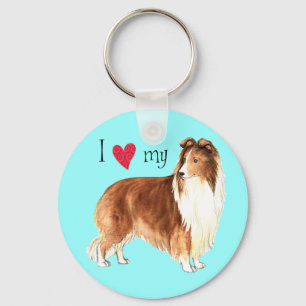 I Love my Sheltie Key Ring