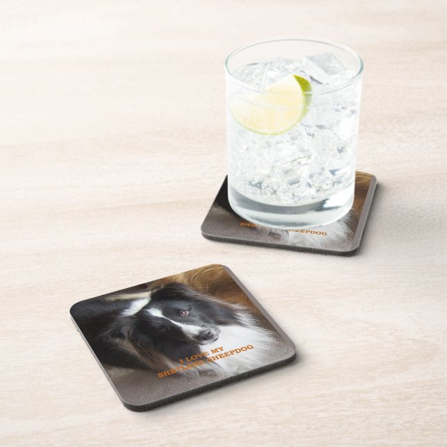 I Love My Shetland Sheepdog Coaster (Right Side)