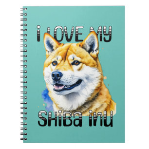 I Love My Shiba Inu   Dog Owner  Notebook