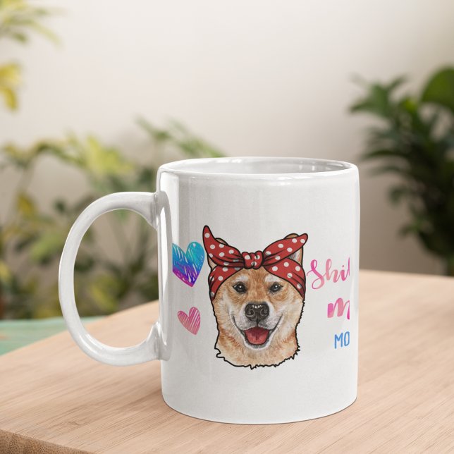 I Love My Shiba Inu Dog Pet Glowing Heart Coffee Coffee Mug (Creator Uploaded)