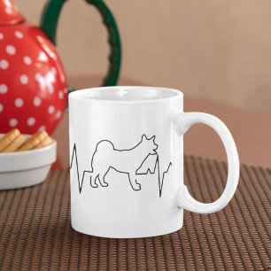 I Love My Shiba Inu Dog Pet Glowing Heart Coffee Mug