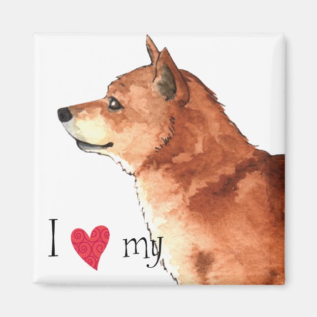 I Love my Shiba Inu Magnet (Front)