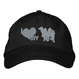 I Love my Shiba Inu Monochrome Embroidered Hat