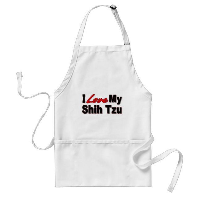 I Love My Shih Tzu Apron (Front)