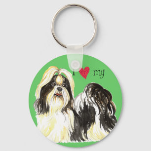 I Love my Shih Tzu Key Ring