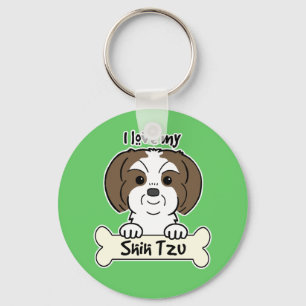 I Love My Shih Tzu Key Ring