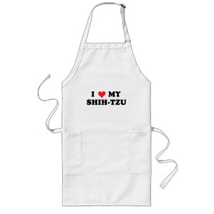 I Love My Shih Tzu Long Apron