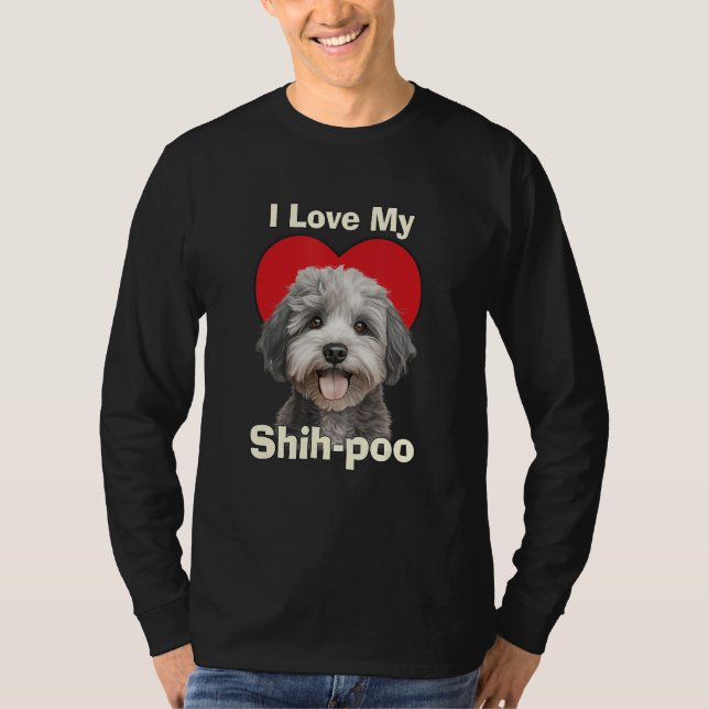 I Love My Shihpoo Shih-poo Puppy Dog T-Shirt (Front)