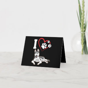 I love my siberian husky dog Home Decor Gift Thank You Card