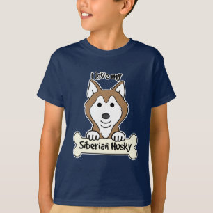 I Love My Siberian Husky T-Shirt