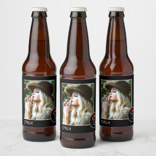 I Love My Sis Custom Photo – Personalized Beer Bottle Label