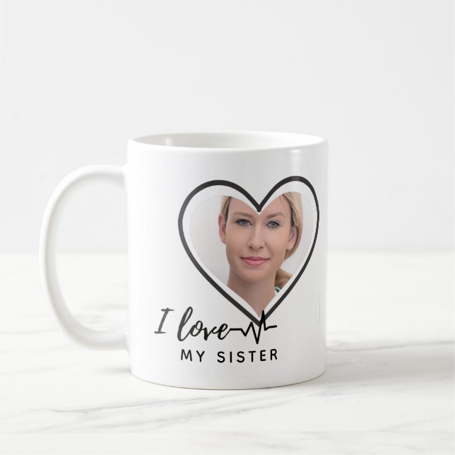 I Love My SISTER - Best Friend Personalised Gift Coffee Mug (Left)