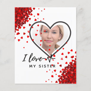 I Love My SISTER - Best Friend Personalised Gift Flyer