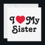 I love my sister holiday card<br><div class="desc">I love my sister postcard is the perfect gift to let your sisters know you love them. It is a perfect gift for sister and can be read as a love message to your sister or sarcastic funny one. You choose...  I heart mrs sister is a classic</div>