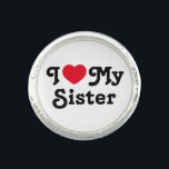 I love my sister ring<br><div class="desc">I love my sister ring is the perfect gift to let your sisters know you love them their special day: wedding day gift or graduation day encouragement. It is a perfect gift for sister and can be read as a love message to your sister or sarcastic funny one. You choose......</div>