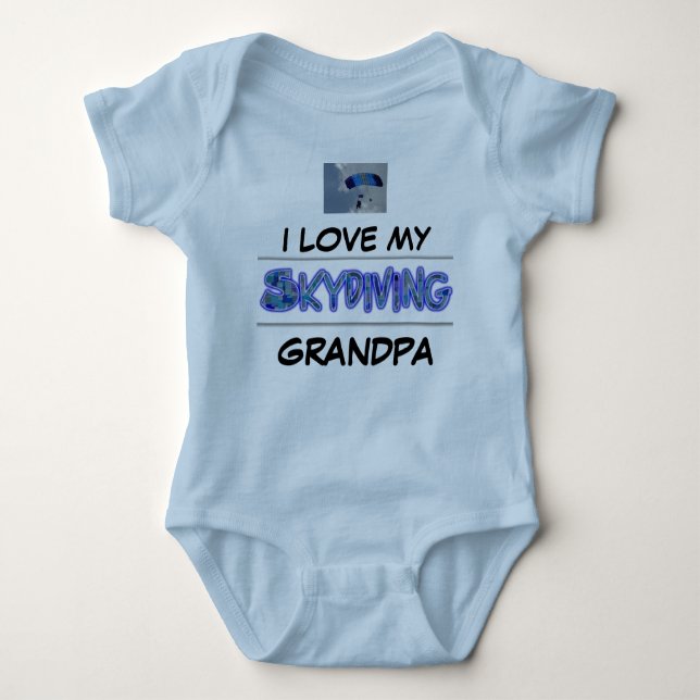 I love my Skydiving Grandpa Baby Bodysuit (Front)