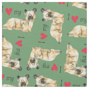 I Love my Skye Terrier Fabric