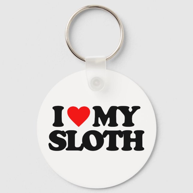 I LOVE MY SLOTH KEY RING (Front)