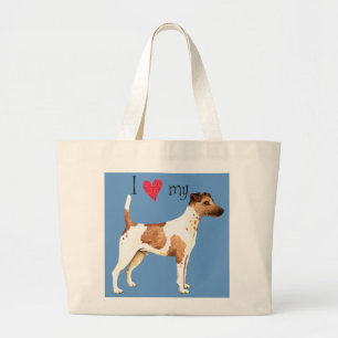 I Love my Smooth Fox Terrier Large Tote Bag