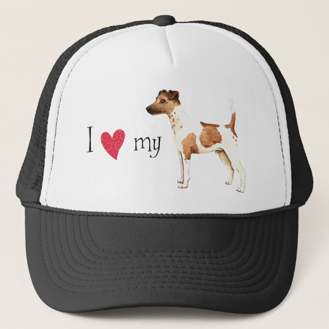 I Love my Smooth Fox Terrier Trucker Hat (Front)