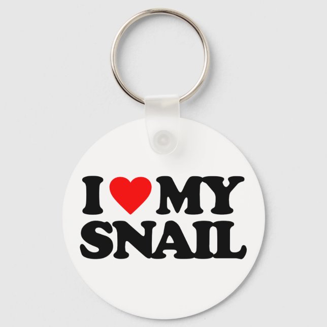 I LOVE MY SNAIL KEY RING (Front)