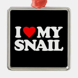I LOVE MY SNAIL METAL TREE DECORATION