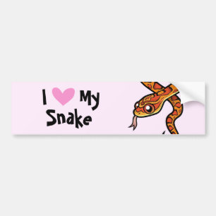 I Love My Snake (customise species name) Bumper Sticker