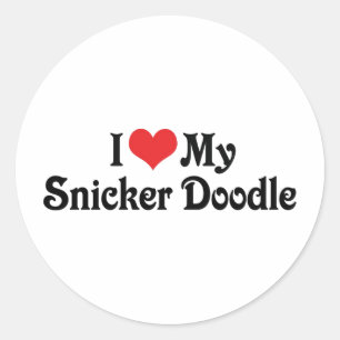 I Love My Snicker Doodle Classic Round Sticker