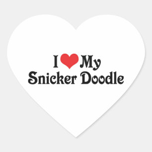 I Love My Snicker Doodle Heart Sticker