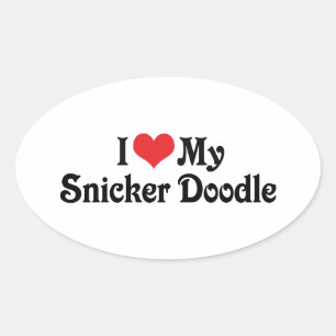 I Love My Snicker Doodle Oval Sticker