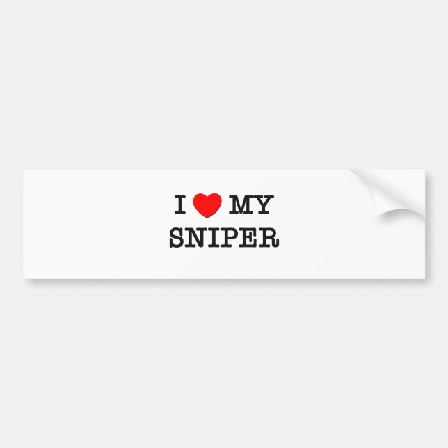 I Love My SNIPER Bumper Sticker (Front)