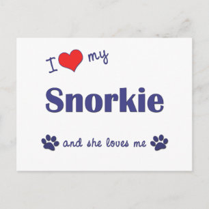 I Love My Snorkie (Female Dog) Postcard