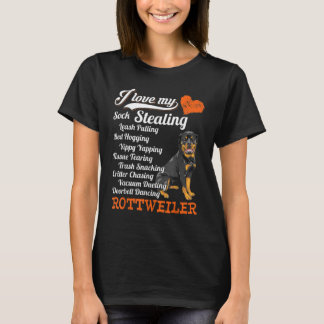 I Love My Sock Stealing - Leash Pulling Rottweiler T-Shirt