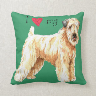 I Love my Soft Coated Wheaten Terrier Cushion