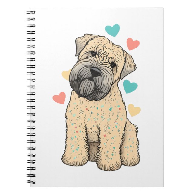 I Love My Soft Coated Wheaten Terrier Dog Heart Notebook (Front)