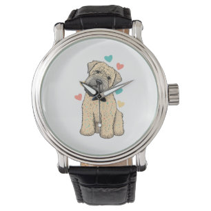I Love My Soft Coated Wheaten Terrier Dog Heart Watch