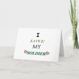 I Love My Soldier 2 Holiday Card