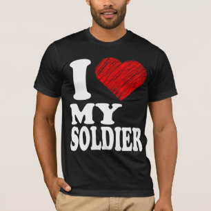I Love My Soldier Heart Art Remix (Tee) T-Shirts