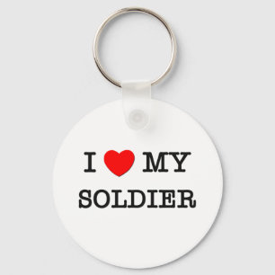 I Love My SOLDIER Key Ring