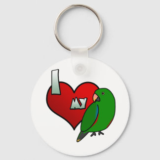 I Love my Solomon Islands Eclectus Keychain