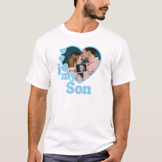 I Love My Son Heart Photo T-Shirt