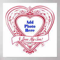 I Love My Son! Photo Red Hearts