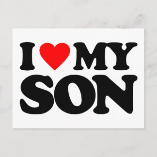 I LOVE MY SON POSTCARD