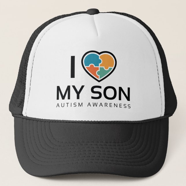 I Love My Son Trucker Hat (Front)
