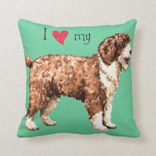 I Love my Spanish Water Dog Cushion