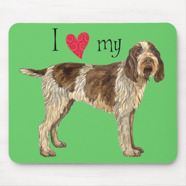I Love my Spinone Italiano Mouse Pad (Front)