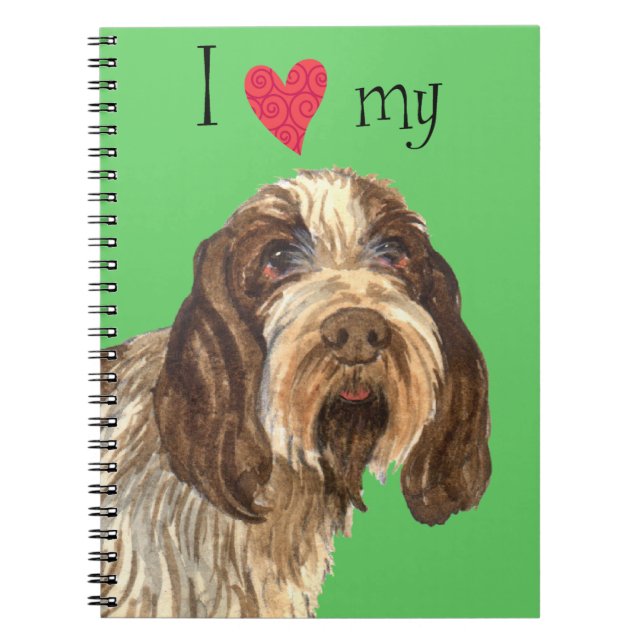 I Love my Spinone Italiano Spiral Notebook (Front)
