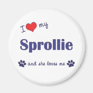 I Love My Sprollie (Female Dog) Magnet
